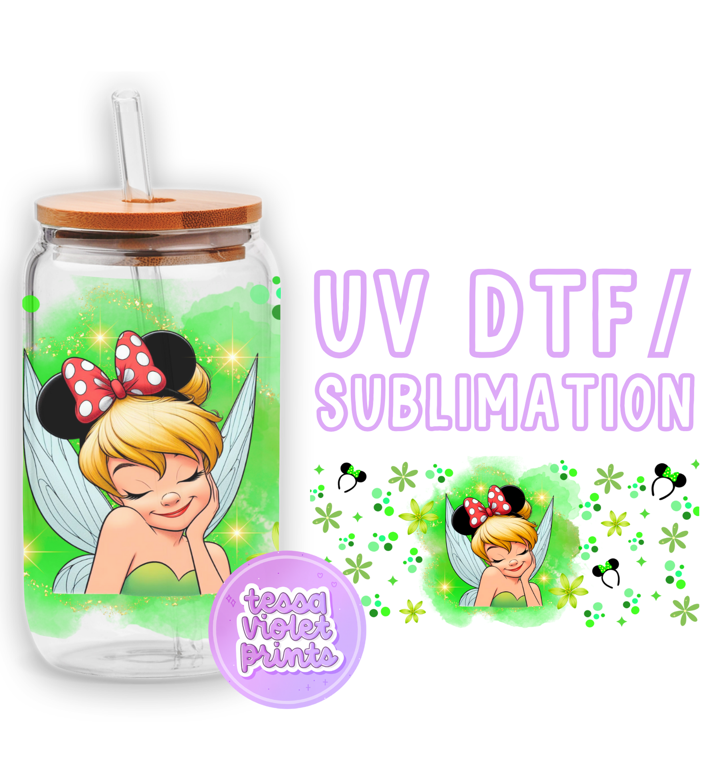 a glass jar with a picture of a cartoon character on it