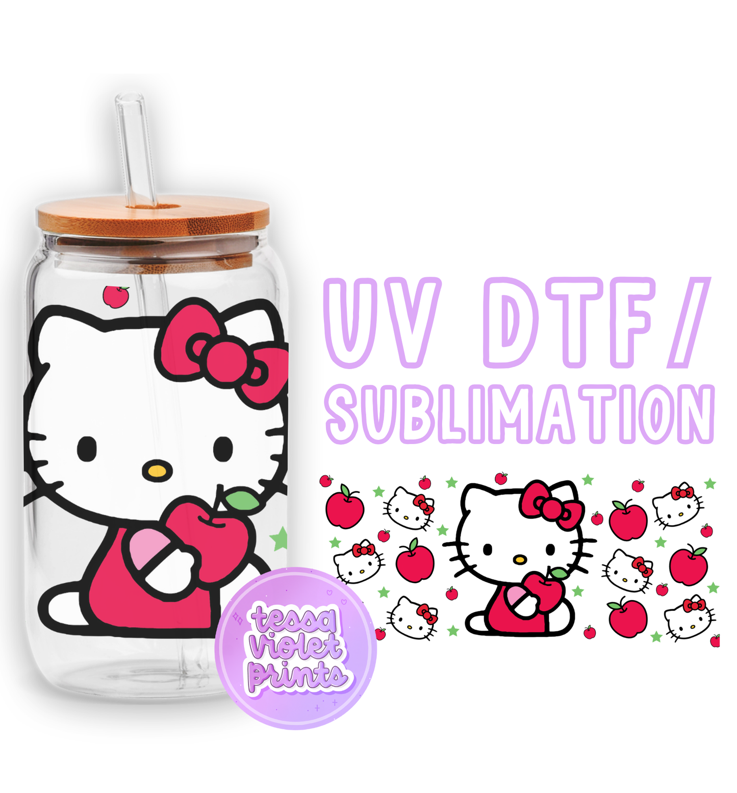 a hello kitty drink bottle with a straw in it