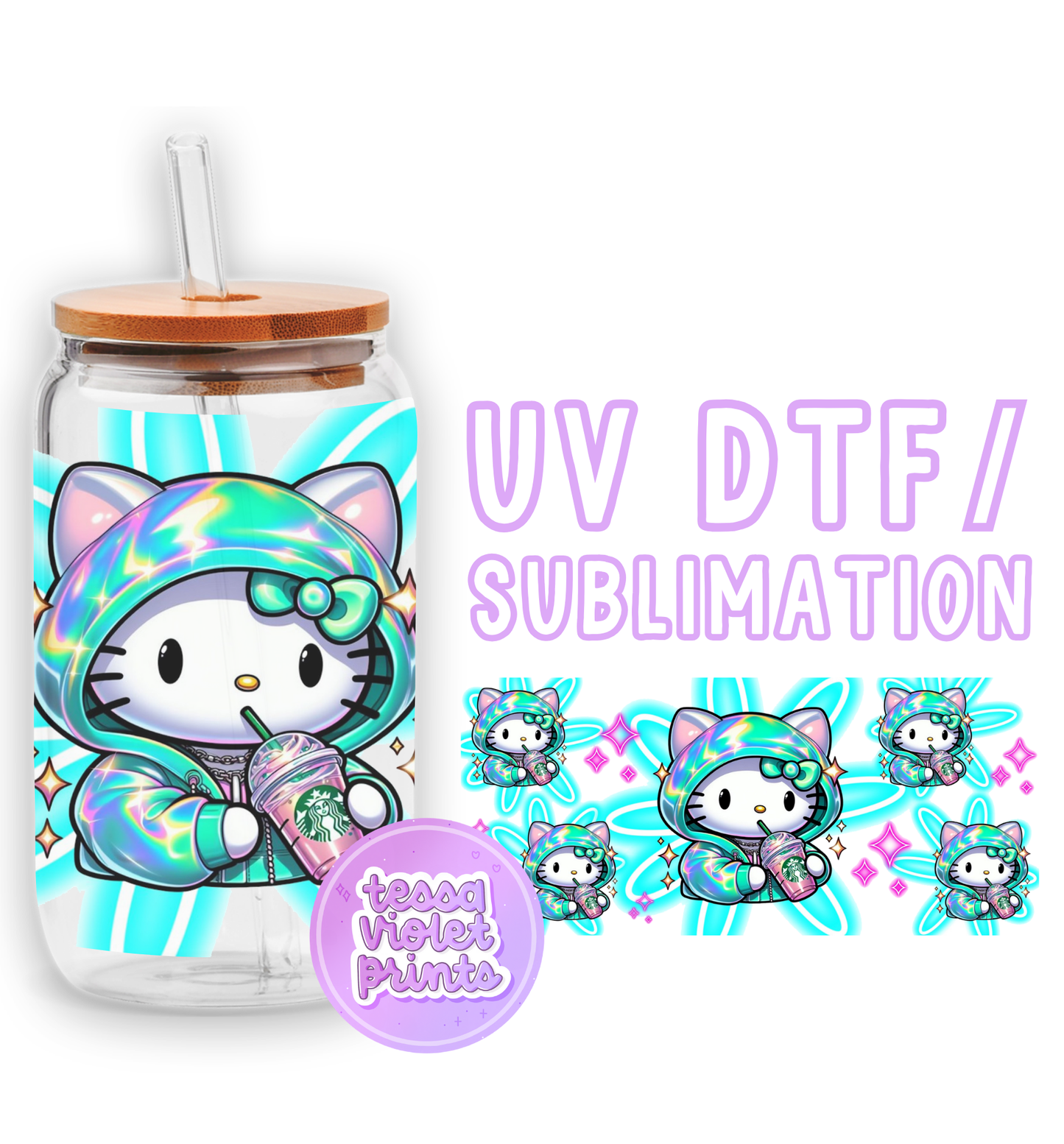 a hello kitty drink bottle with a straw in it