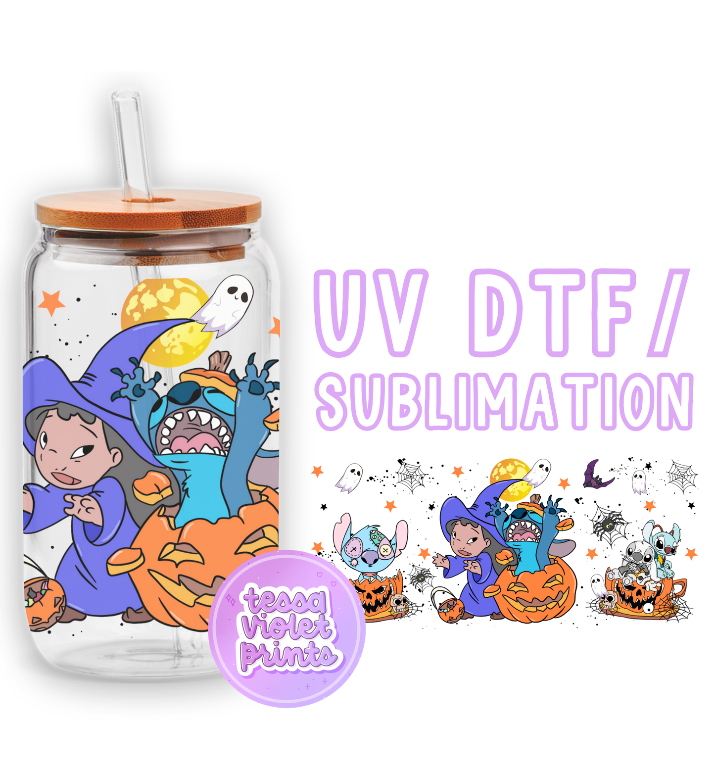 a glass jar with a cartoon character on it