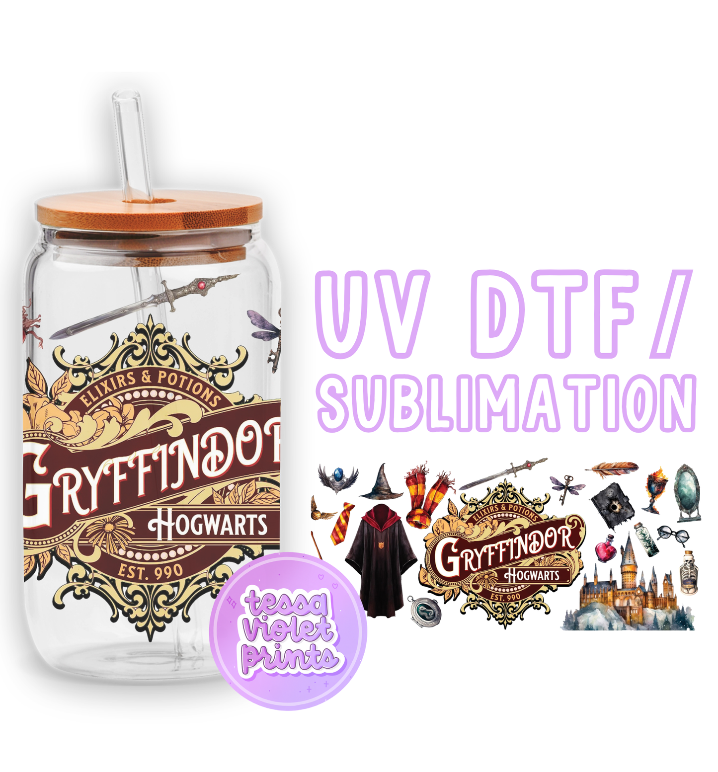 a glass jar with a wooden lid and a sticker with a picture of a