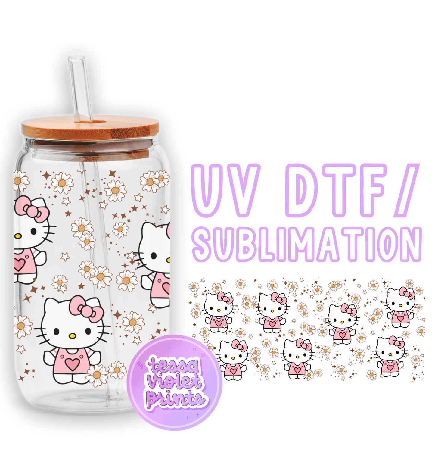 a picture of a hello kitty water bottle