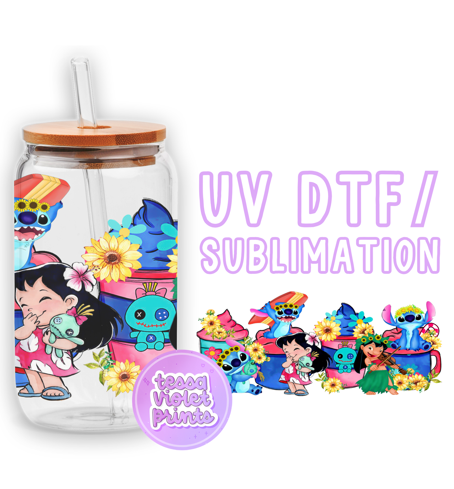 a glass jar with a cartoon character on it