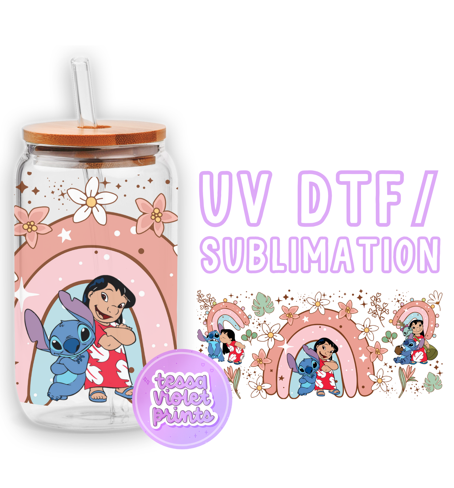 a glass jar with a cartoon character on it