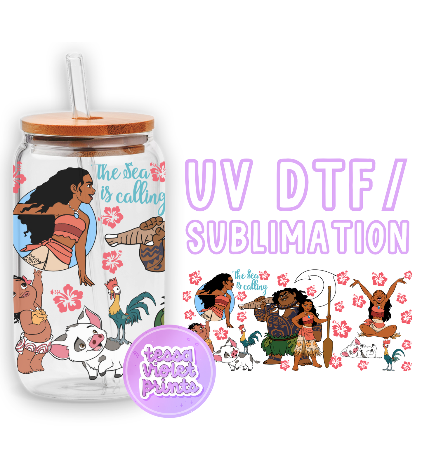 a glass cup with a straw lid and a picture of pooh and pooh