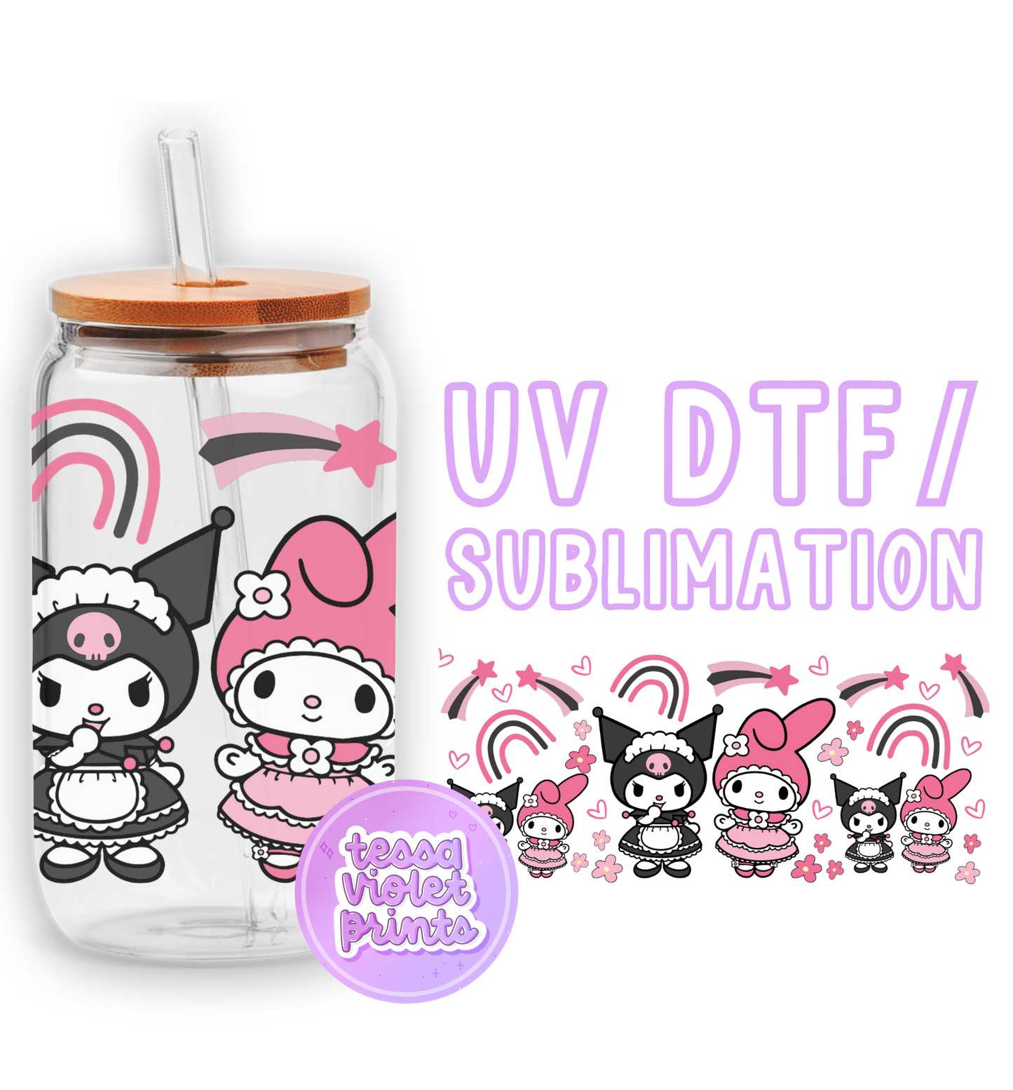 a glass jar with a cartoon character on it