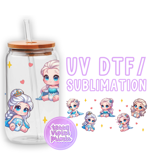 a picture of a glass cup with a sticker on it