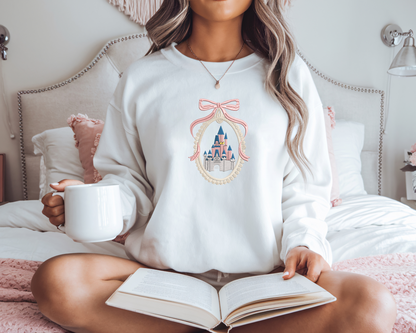 D1 - Magic, Happiest Place Coquette Embroidered Crewneck