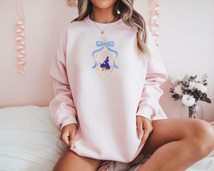 D1 - Hollywood, Happiest Place Coquette Embroidered Crewneck