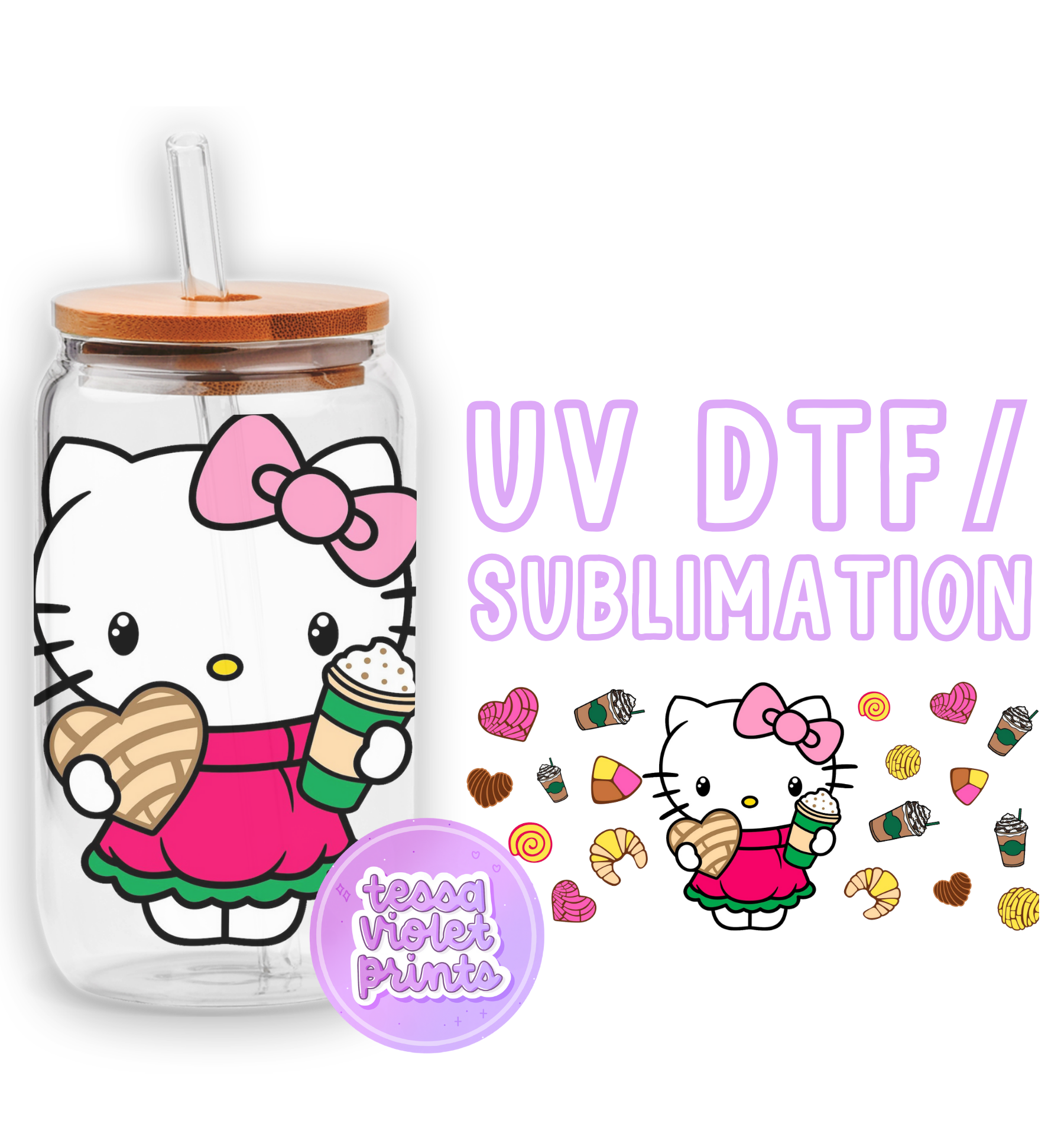 a hello kitty drink bottle with a straw in it