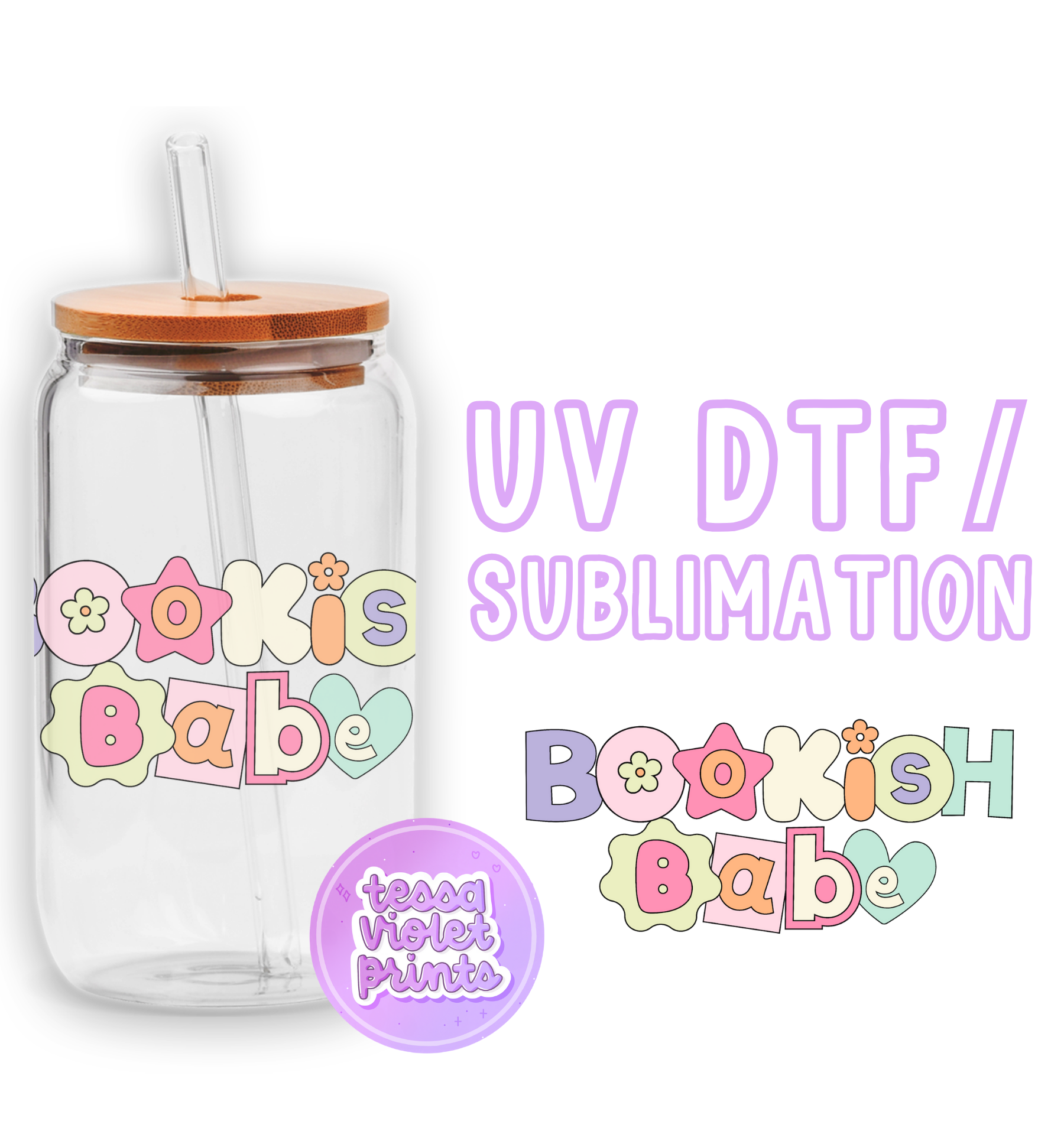 a glass jar with a wooden lid and a straw