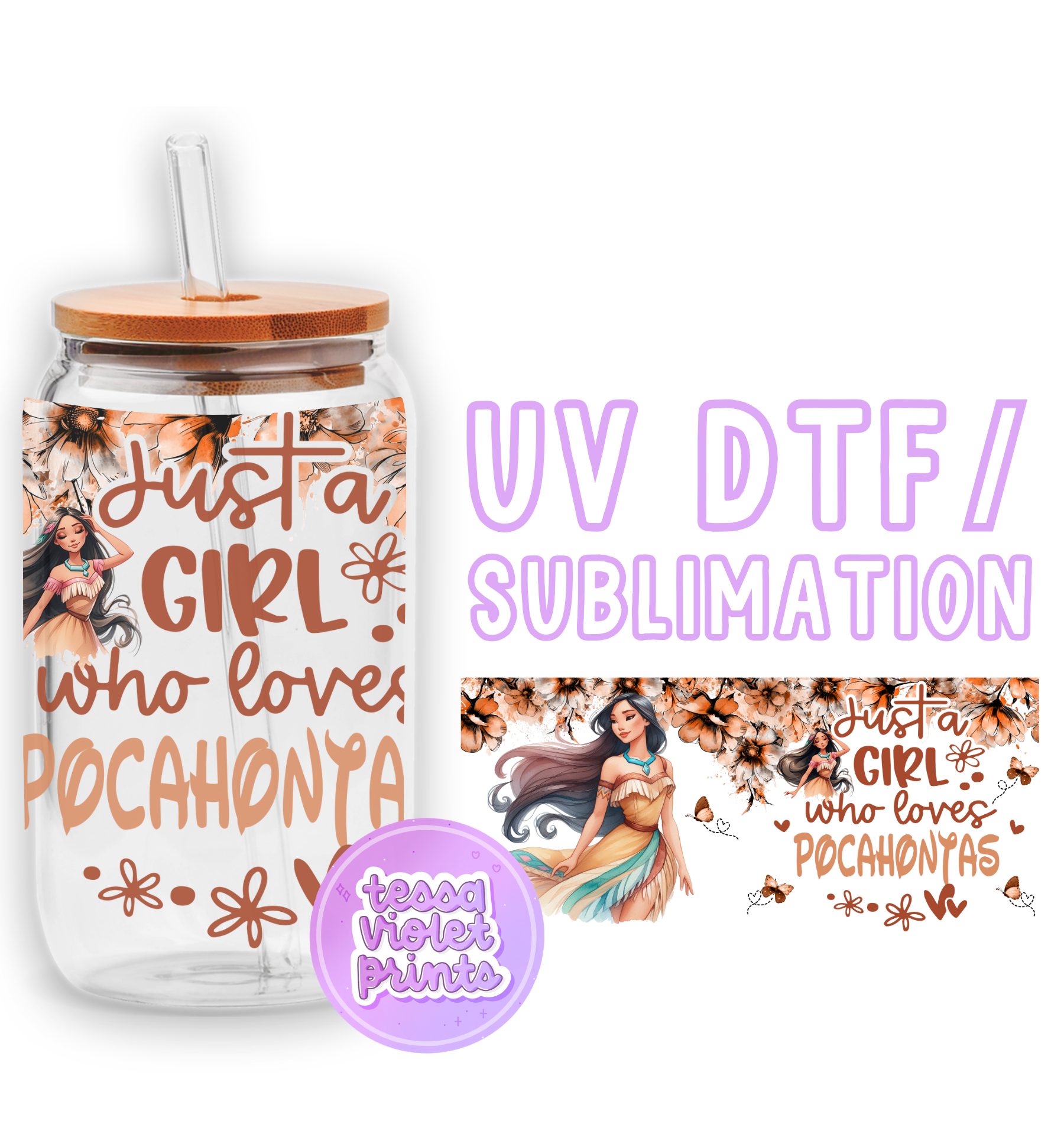 a glass jar with a lid and a sticker with a picture of a girl