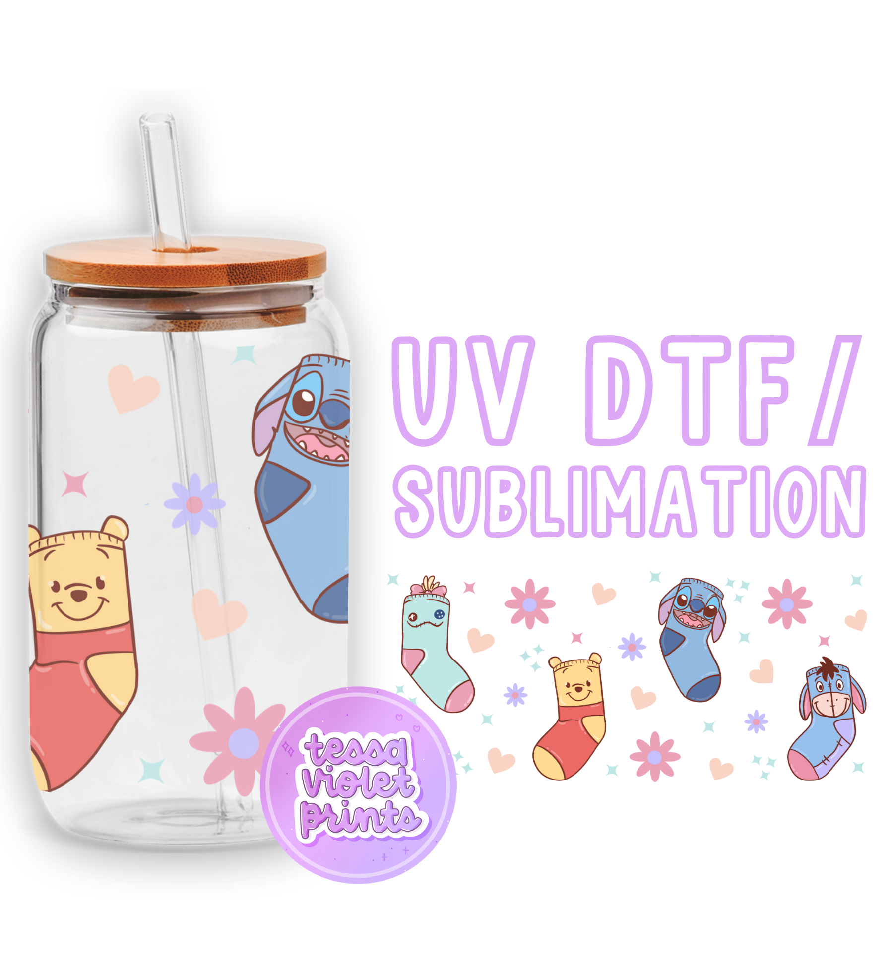 a glass cup with a straw in it