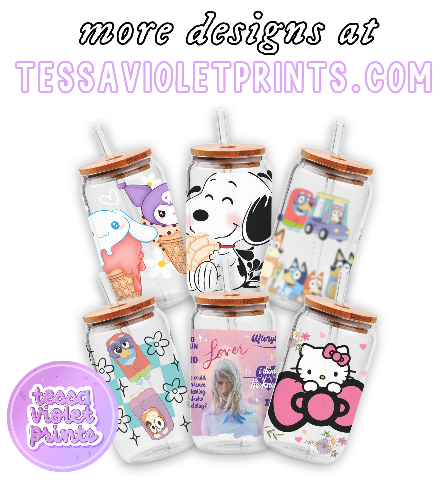 a picture of a group of hello kitty water bottles