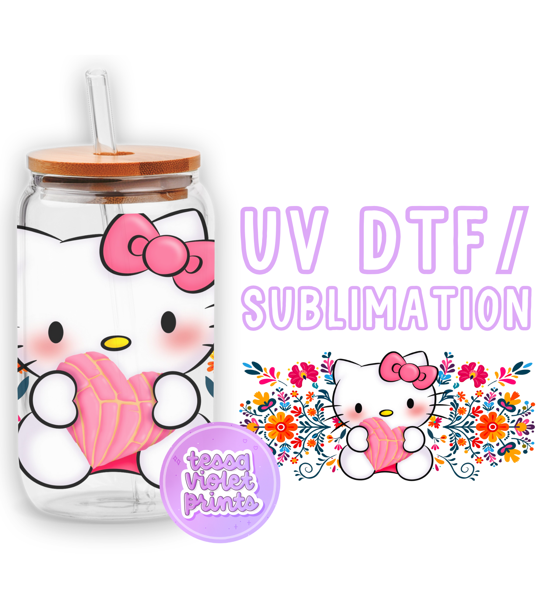 a hello kitty drink bottle with a straw in it