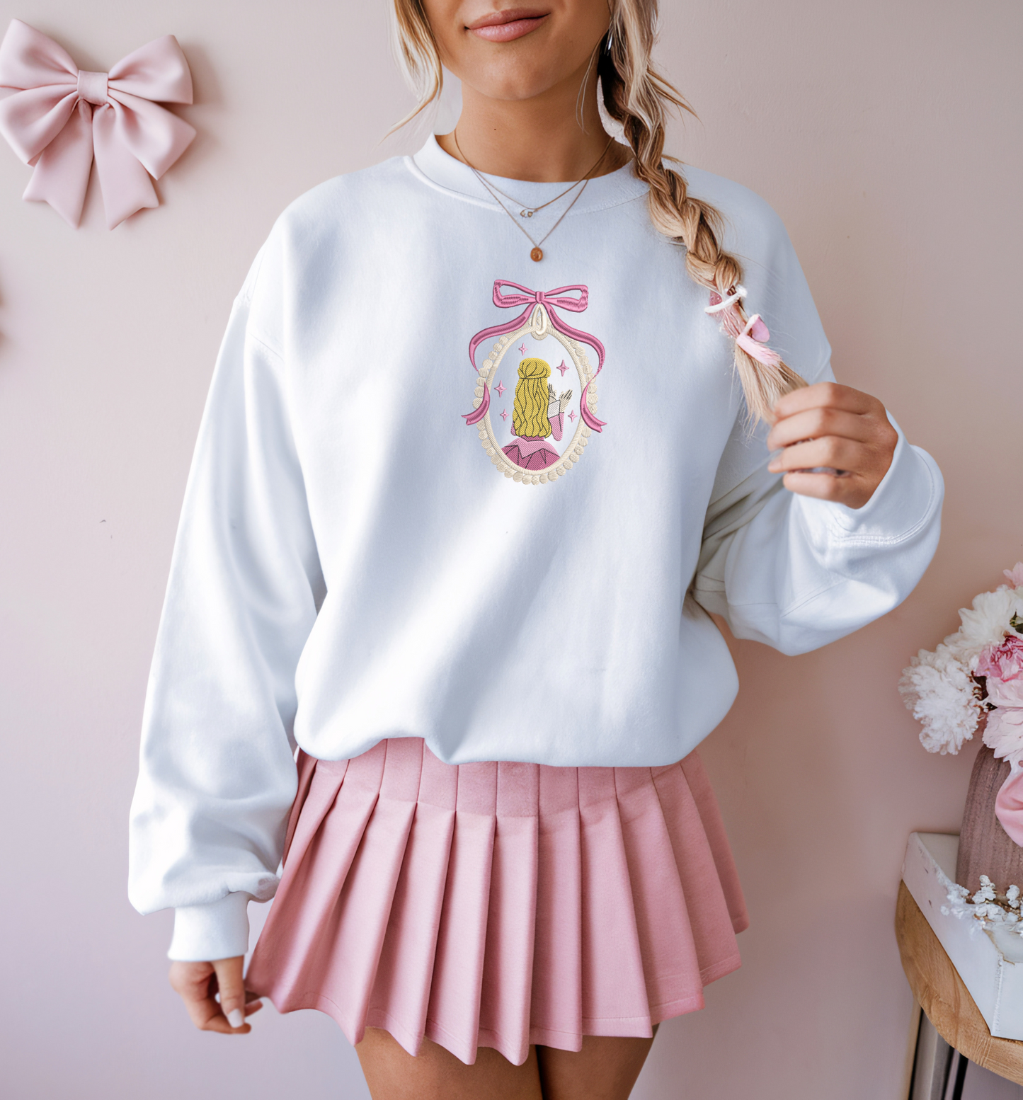 P1 - Coquette Embroidered Crewneck