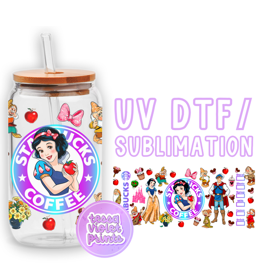 a glass jar with a sticker of a cartoon character on it