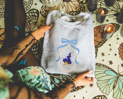 D1 - Hollywood, Happiest Place Coquette Embroidered Crewneck