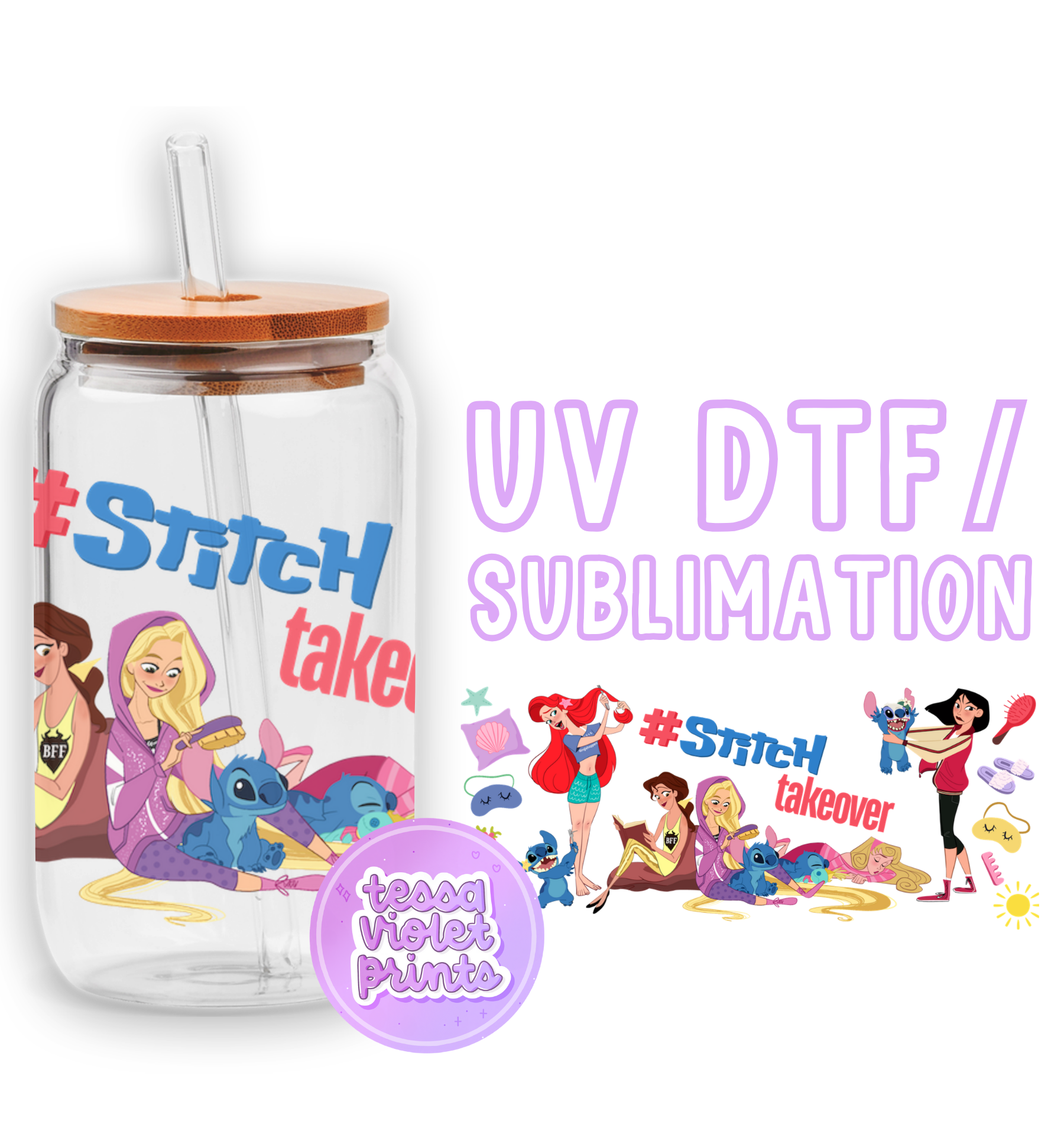 a glass jar with a cartoon character on it