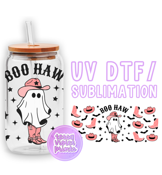 a glass jar with a sticker on it and a picture of a dog wearing