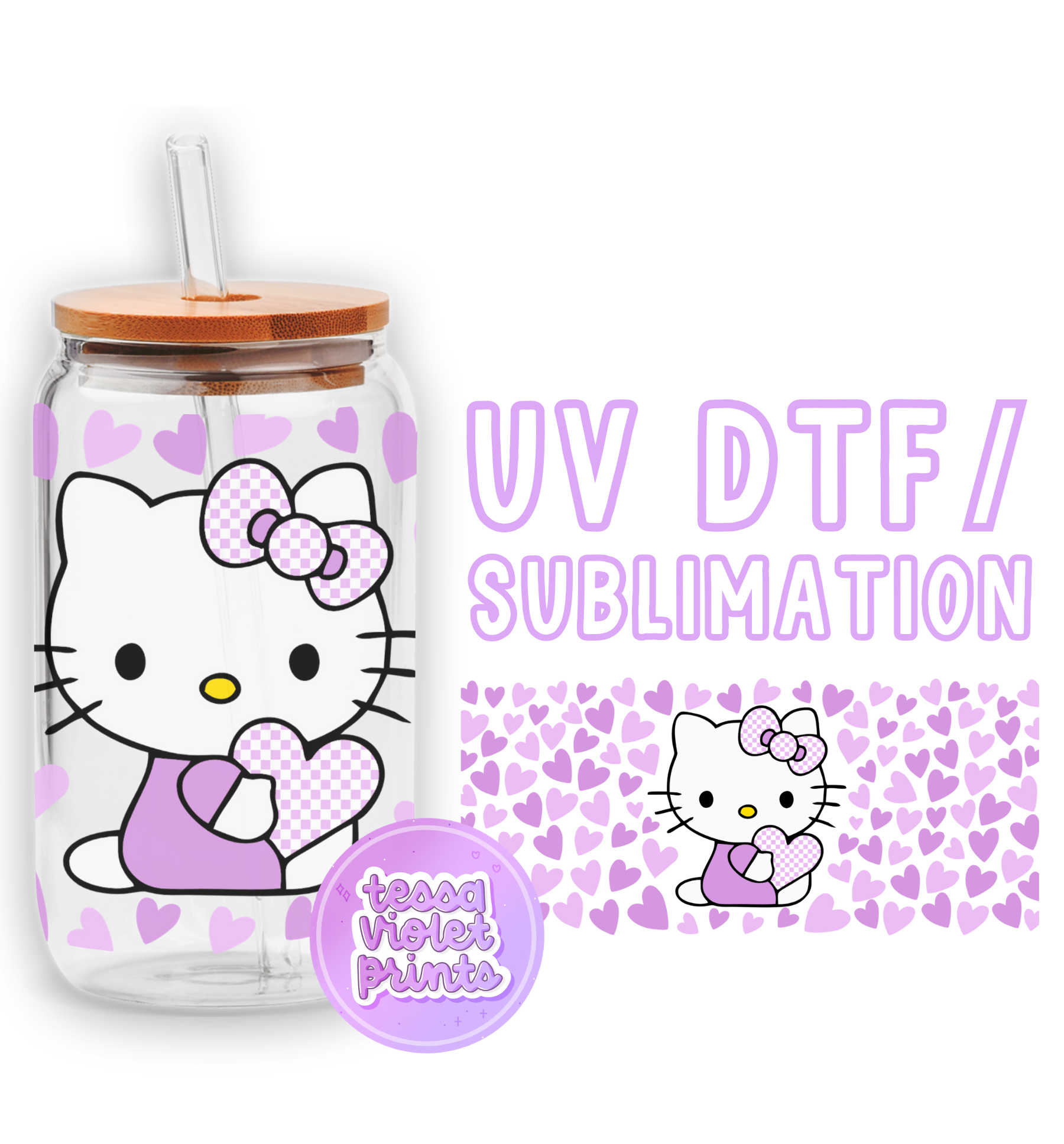 a hello kitty drink bottle with a straw in it