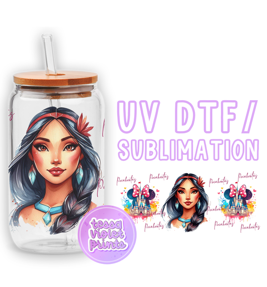 a glass jar with a picture of a woman on it