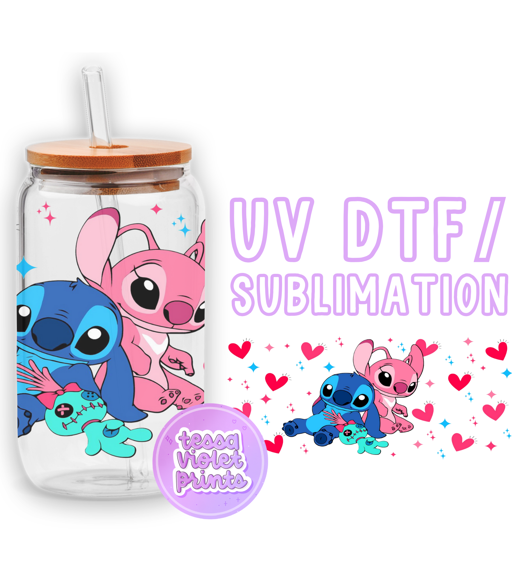 a glass jar with a cartoon character on it