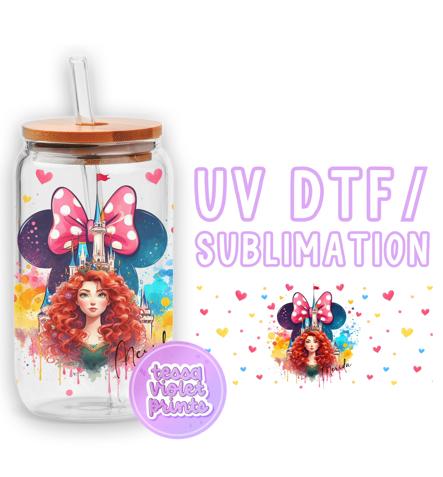 a glass jar with a picture of a girl on it