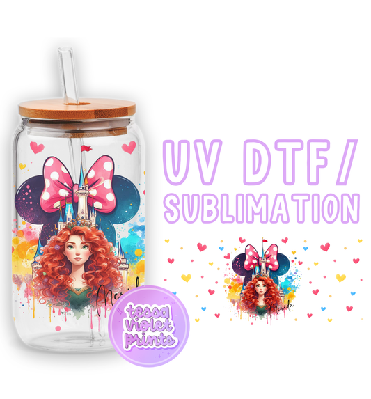 a glass jar with a picture of a girl on it