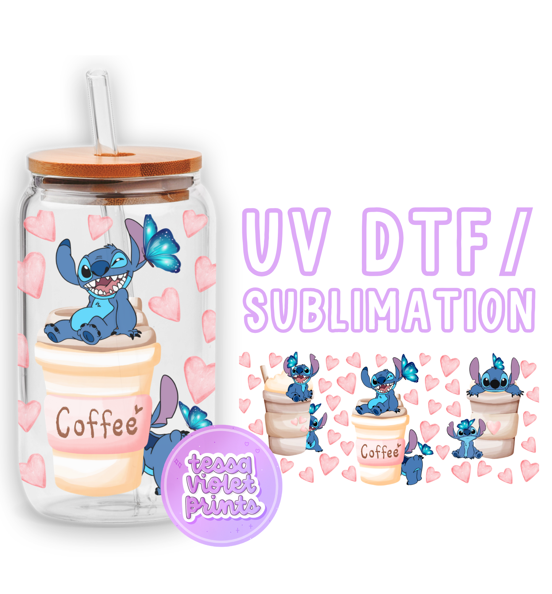 a glass jar with a cartoon character on it