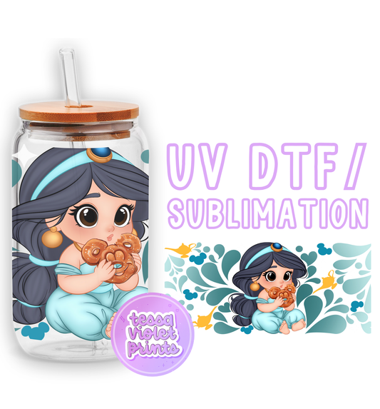 a girl holding a teddy bear in a jar