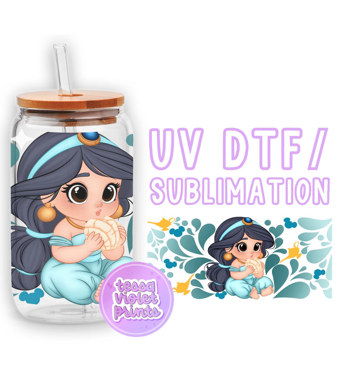 a jar with a picture of a girl inside of it